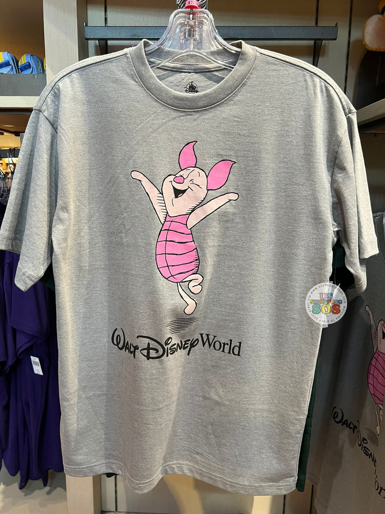 DLR/WDW - Winnie the Pooh & Friends - Piglet Park Logo Light Grey Graphic T-shirt (Adult)