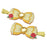 JDS - MAEGAMI Hair Zakka x Belle ‘Color Clip Stone Ribbon’ Hair Clip Set