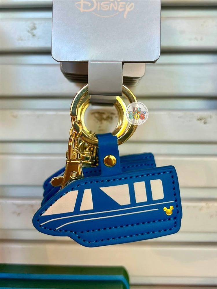 DLR/WDW - Logo Mania 2026 Last Day of Trip Blues - Cobalt Blue Monorail Imitation Leather Keychain