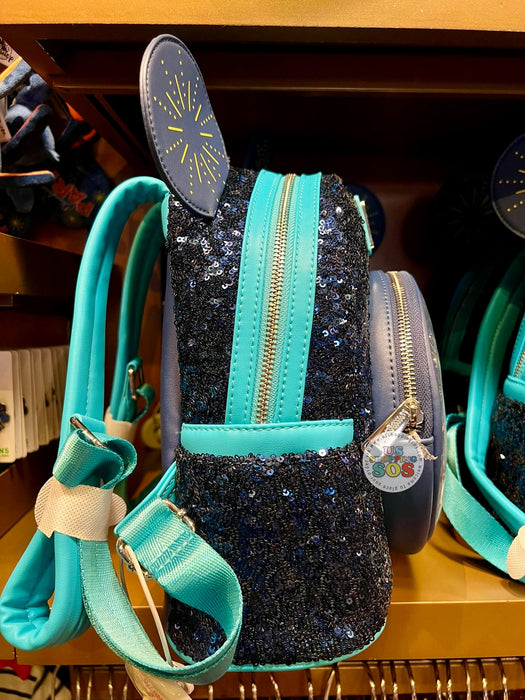 WDW - Epcot World Showcase France - Disneyland Paris Loungefly Mickey & Minnie Navy Sequin Ear Backpack