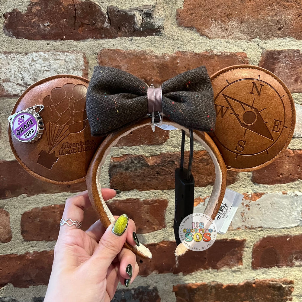 DLR/WDW - Up “Adventure is Out There” Removable Bow Imitation Leather Ear Headband