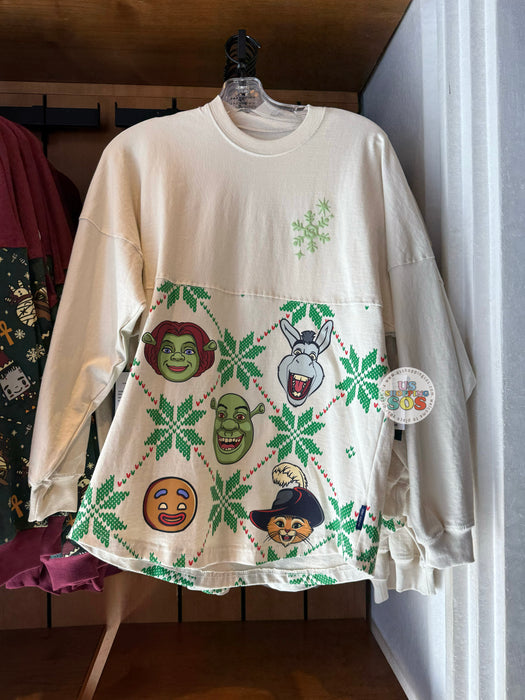 Universal Studios - Christmas 2025 - Shrek Spirit Jersey “Shrek The Halls” Cream Pullover (Adult)