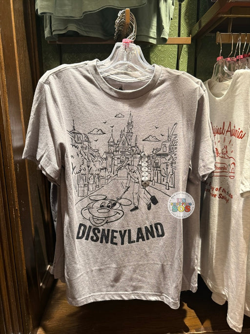 DLR/WDW - Floor Art Park Logo Grey Graphic Tee (Adult)