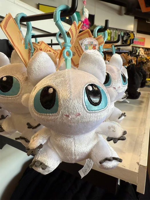 Universal Studios - How to Train Your Dragon - Light Fury Plush Keychain