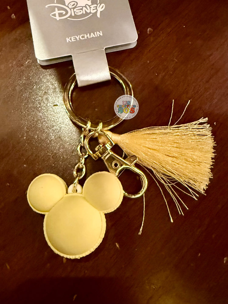 DLR/WDW - Mickey Icon Butter Yellow Macaron Keychain