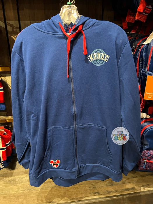 WDW - Epcot World Showcase Norway 🇳🇴 - Mickey Norge 2025 - Norwegian Blue Hoodie Zip Jacket (Adult)
