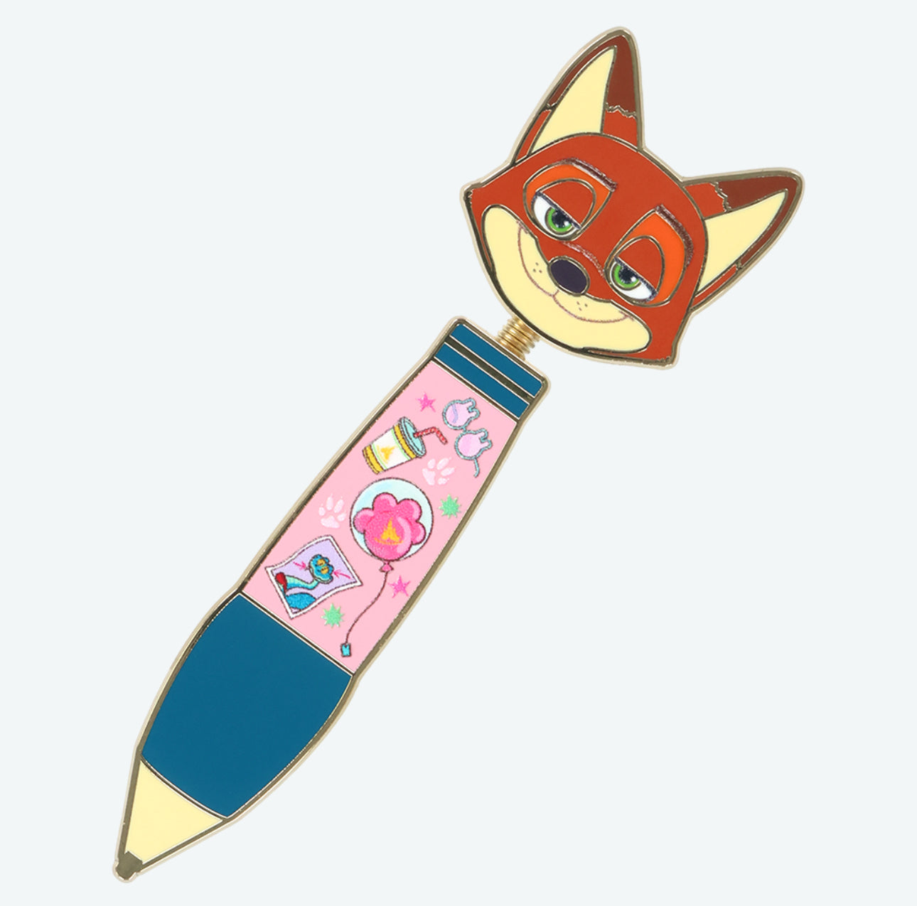 TDR - Zootopia World Undercover Mission Collection x Nick Wilde Ballpoint Pen Shaped Pin Badge (Release Date: Nov 26, 2025)