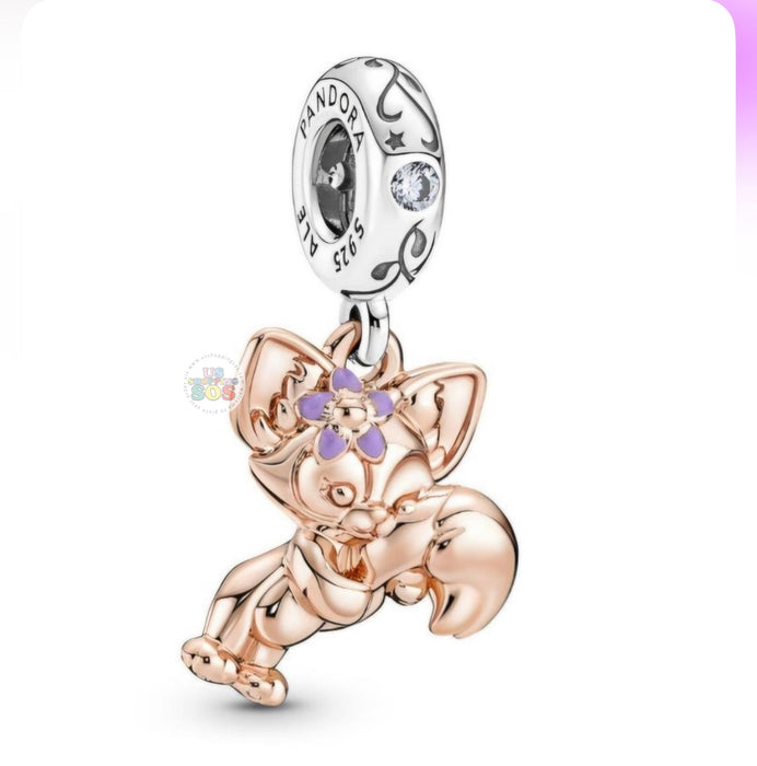 SHDL - LinaBell with Purple Flower on Ear Pandora Charm