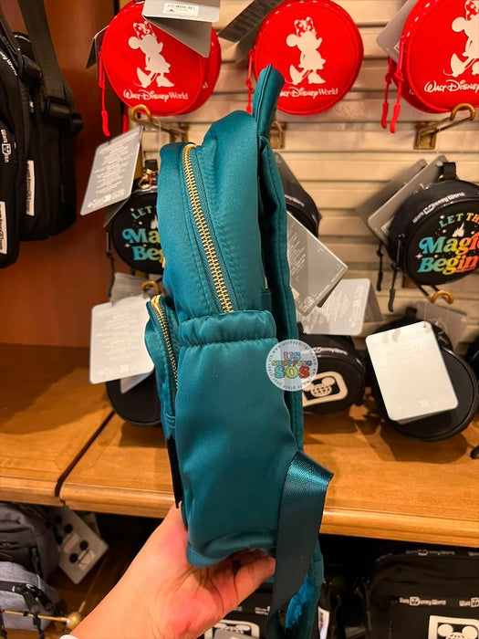 DLR/WDW - Mickey Park Logo Goldtone Hardware Headband Friendly Crystal Teal Mini Backpack