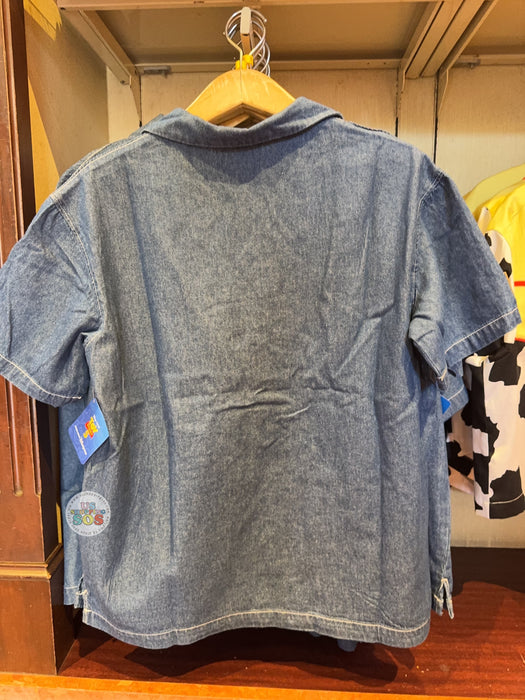 HKDL - Toy Story 5 Woody ‘Hey! Cowboy’ Denim Shirt for Adults
