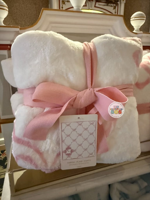DLR/WDW - 2026 The Aristocats Marie Bow Diamond Pattern Fleece Throw Blanket 50” x 60”