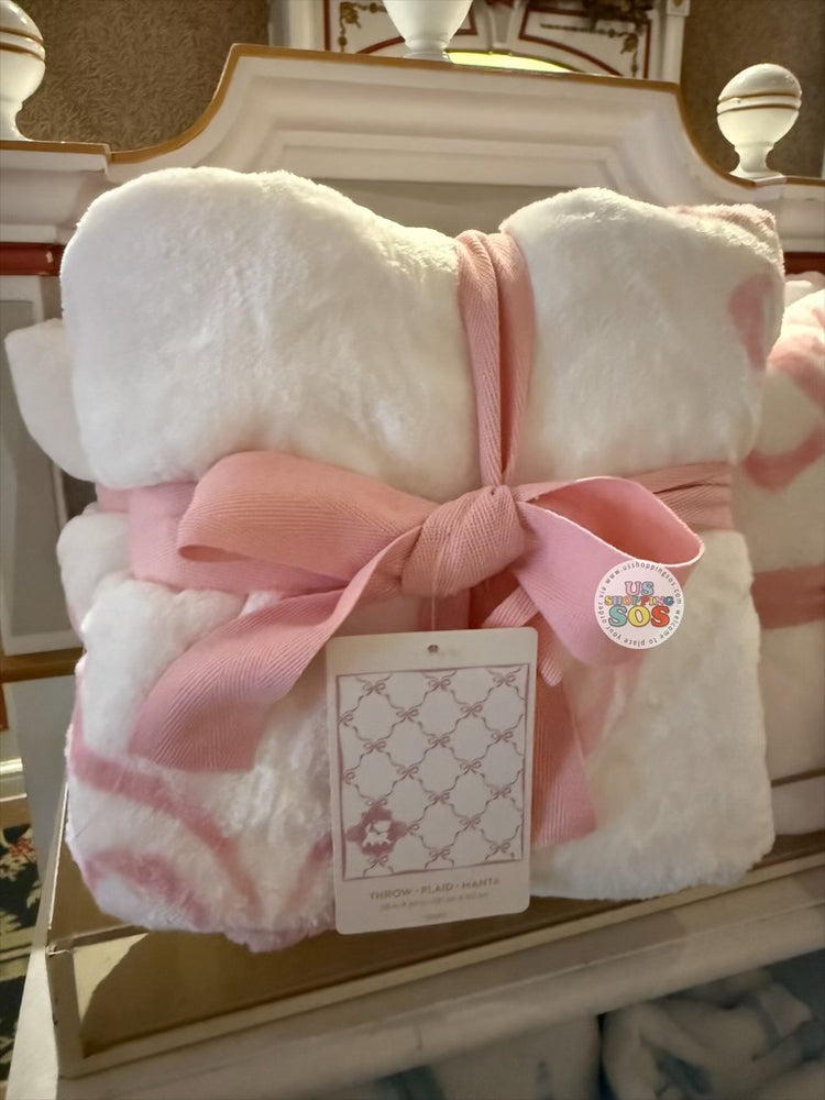 DLR/WDW - 2026 The Aristocats Marie Bow Diamond Pattern Fleece Throw Blanket 50” x 60”