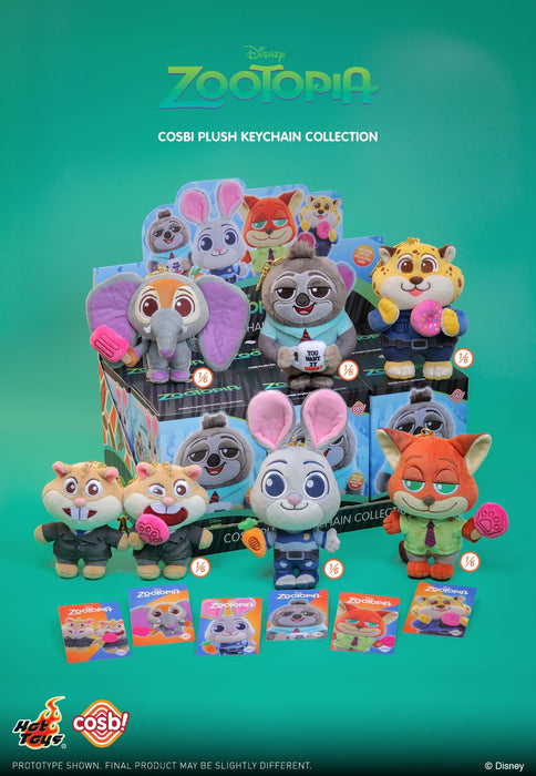 Hot Toy Cosbi - Zootopia 2 Blind Box Plush Keychain (Release Date: Oct 21, 2025)