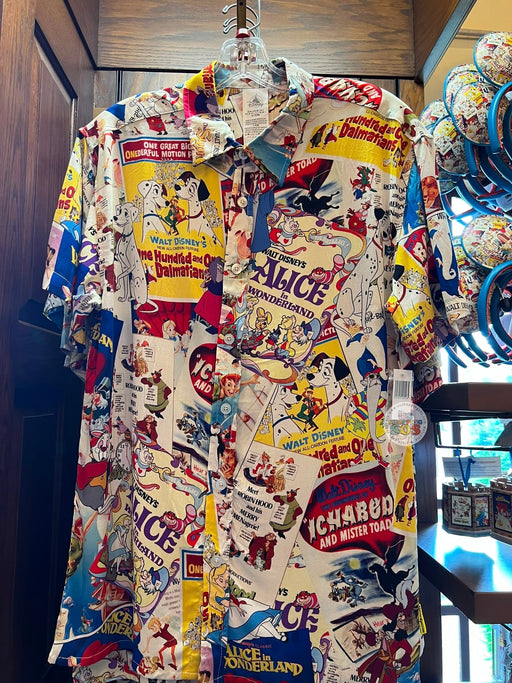 WDW - 2026 United Kingdom Pavilion Poster Collection -  Short Sleeve Button-Up Embroidered Shirt (Adult)