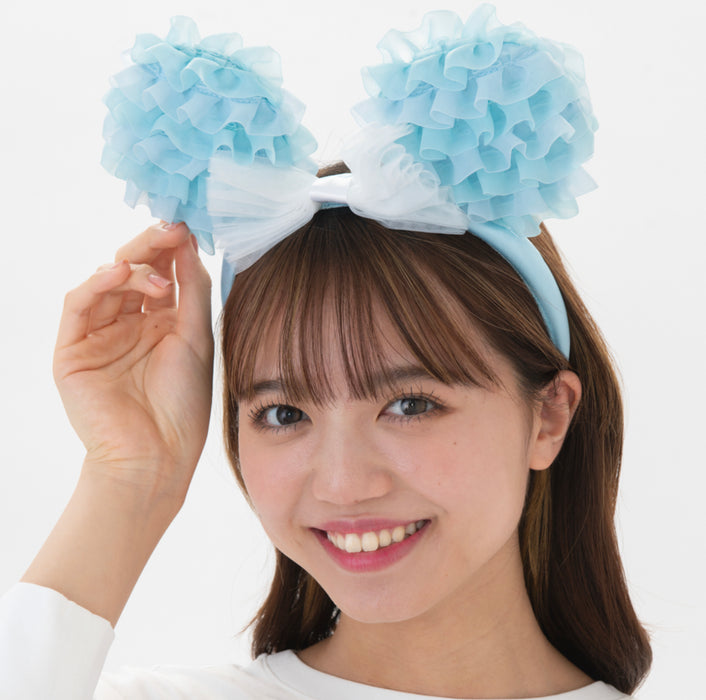 TDR - Minnie Mouse Ruffle ‘Baby Blue’ Ears Headband (Release Date: Apr 17, 2025)