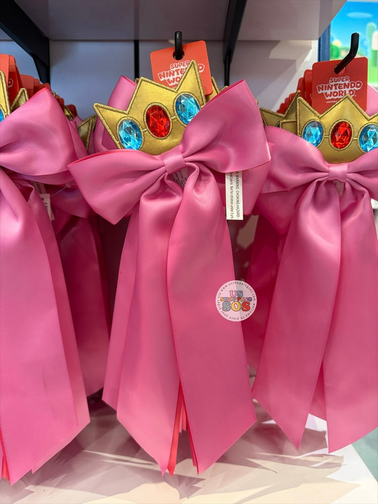 Universal Studios - Super Nintendo World - Princess Peach Crown and Bow Hair Clip