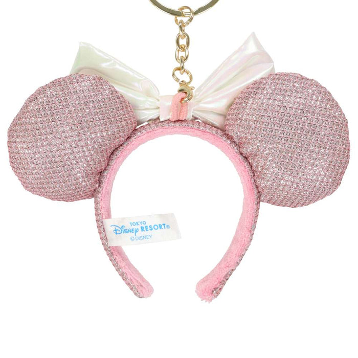 TDR - Minnie Mouse Glittering Metallic Headband Shaped Keychain Color: Pink (Release Date: May 8, 2025)
