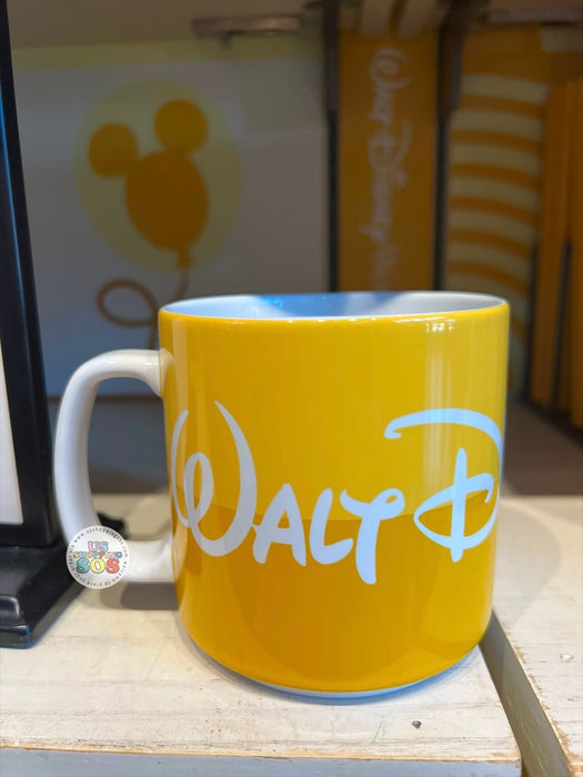 WDW Exclusive - Logo Mania 2026 Popcorn on Main Street - Bright Yellow Walt Disney World Ceramic Mug