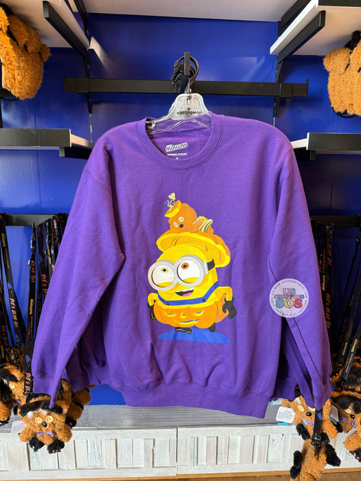 Universal Studios - Trick or Treat Minions 2025 - Boo & Tim Pumpkin Purple Pullover (Adult)
