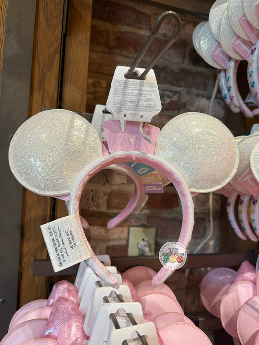 DLR/WDW - Disneyland Marquee Sparkling White 2026 Ear Headband