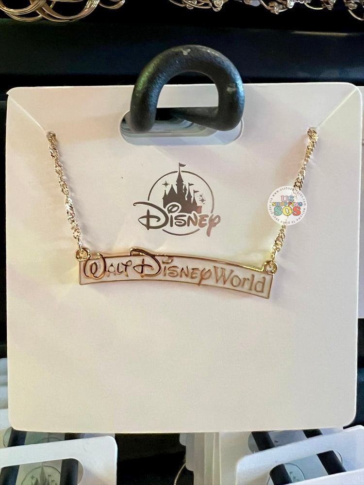 DLR/WDW - Walt Disney World Marquee White/Gold Necklace