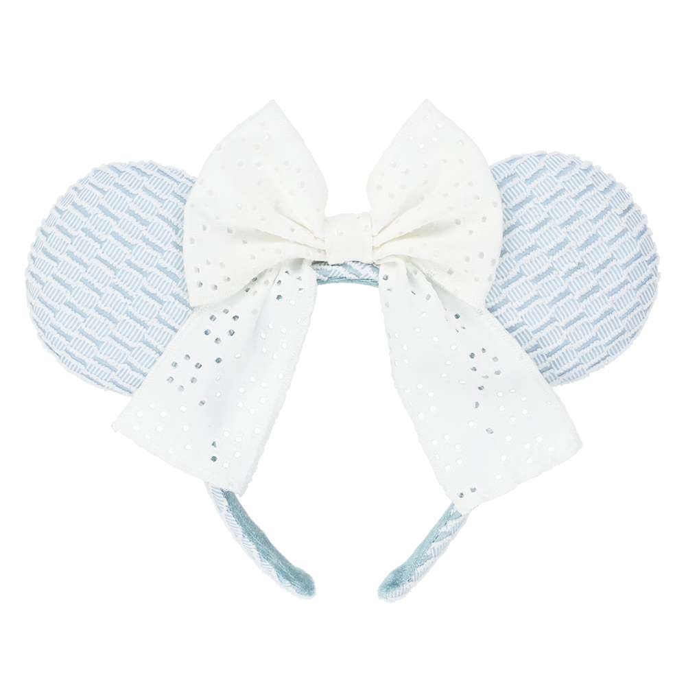 TDR - Minnie Mouse Lace Bow & Soft Color Ear Headband Color: Baby Blue (Release Date: July 17, 2025)