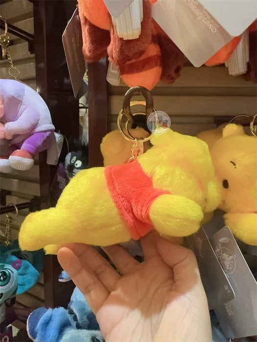 HKDL - Laying Winnie the Pooh "Kuttari" Plush Keychain
