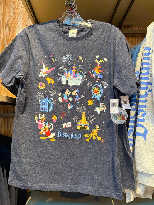 DLR/WDW - Play in the Park 2026 - Mickey & Friends Heather Navy Graphic Tee (Adult)