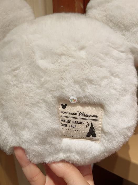 HKDL - Fluffy and Fluffy! Mickey Mouse Head Shaped Shoulder Bag (Color: White)