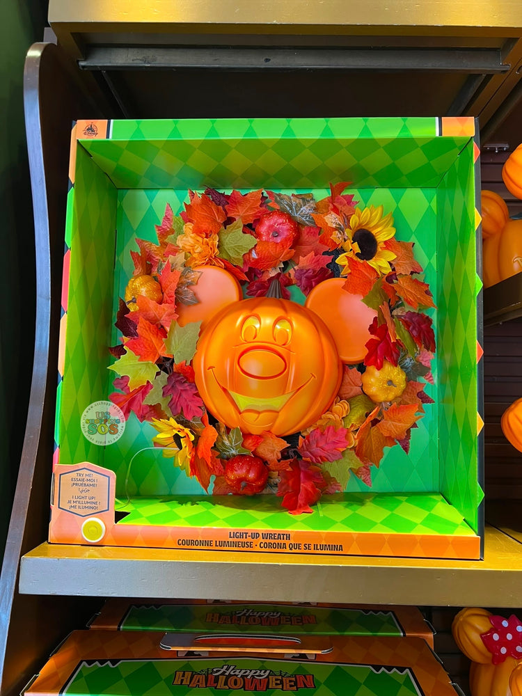 DLR/WDW - Halloween 2026 Mickey Mouse & Family Collection x Mickey Jack-o’-Lantern Ligth Up Wreath