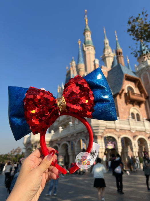 SHDL - Snow White Big Sequin Bow Headband