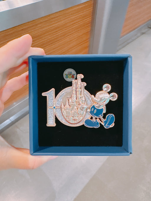 SHDL - 2026 10th Birthday Celebration Blue Gold Series x Mickey Mouse Pin Badge Box Set Limited Edition of 500
