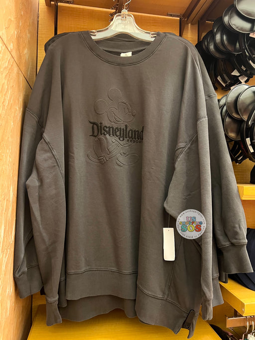 DLR/WDW - Classic Mickey Embroidered Park Logo Black Pullover (Adult)