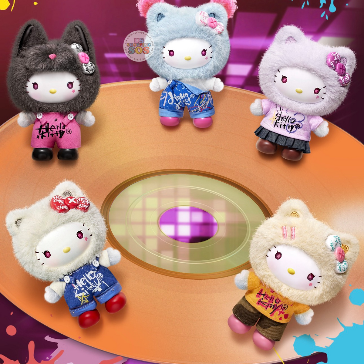 MINISO - Hello Kitty 'Street Graffiti' Vinyl Plush Pendant Mystery
