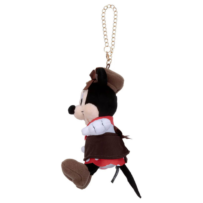 Japan Takara Tomy - Minnie Mouse Baker Costume Plush Keychain