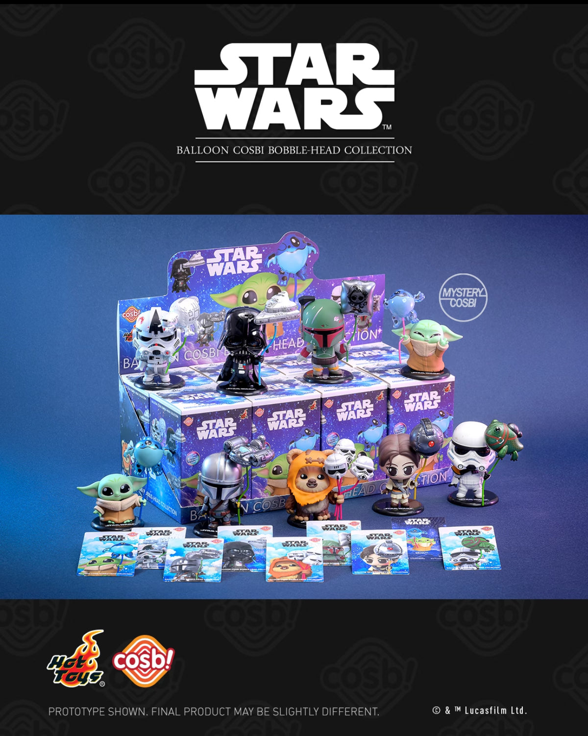Hot Toy Cosbi - Star Wars Balloon Cosbi Bobble Head Figure Blind