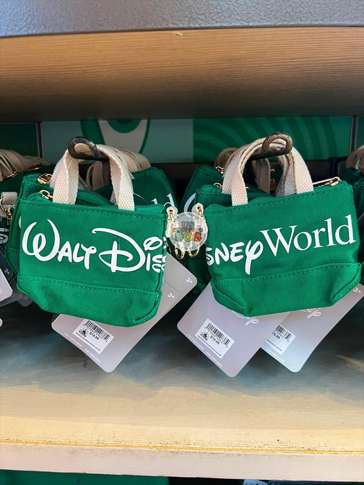 DLR/WDW - Logo Mania 2026 The Tiki Tiki Tiki Room - Emerald Green Park Logo Coin Pouch Keychain
