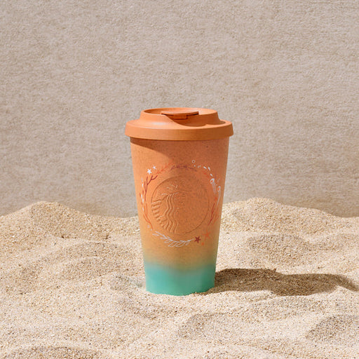 Starbucks Hong Kong - Siren and the Earth x TEXA GRADIENT ORANGE GREEN OCEAN RING TUMBLER 15.5OZ