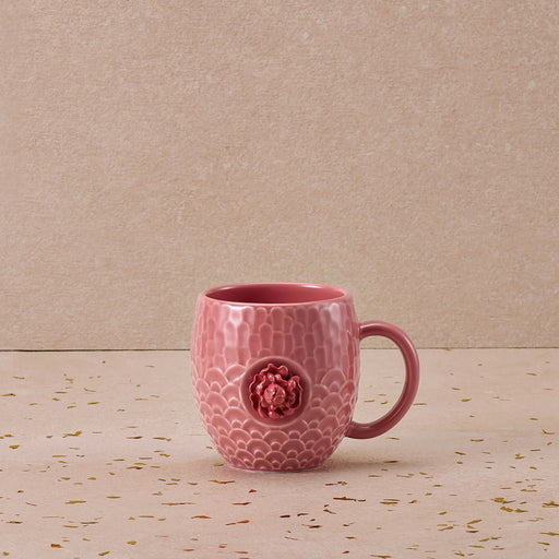 Starbucks Hong Kong - Lunar New Year, Year of Dragon Collection x 14 oz Dragon Pattern and Flower Pink Mug