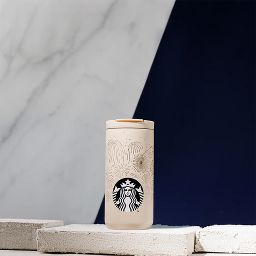 Starbucks Hong Kong - Christmas 2024 x Holiday Carnival Golden Night Collection - HOLIDAY CARNIVAL STAINLESS STEEL TUMBLER (GOLDEN BEIGE) 12oz (Online Exclusive)