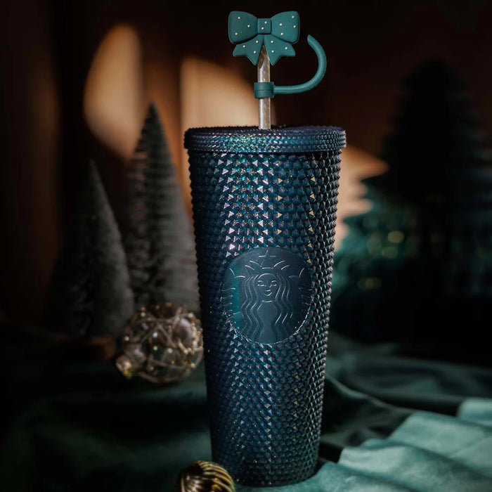 Starbucks Hong Kong - Forest Green with Gold Collection x FOREST GREEN SPARKLE PLASTIC COLD CUP 24OZ