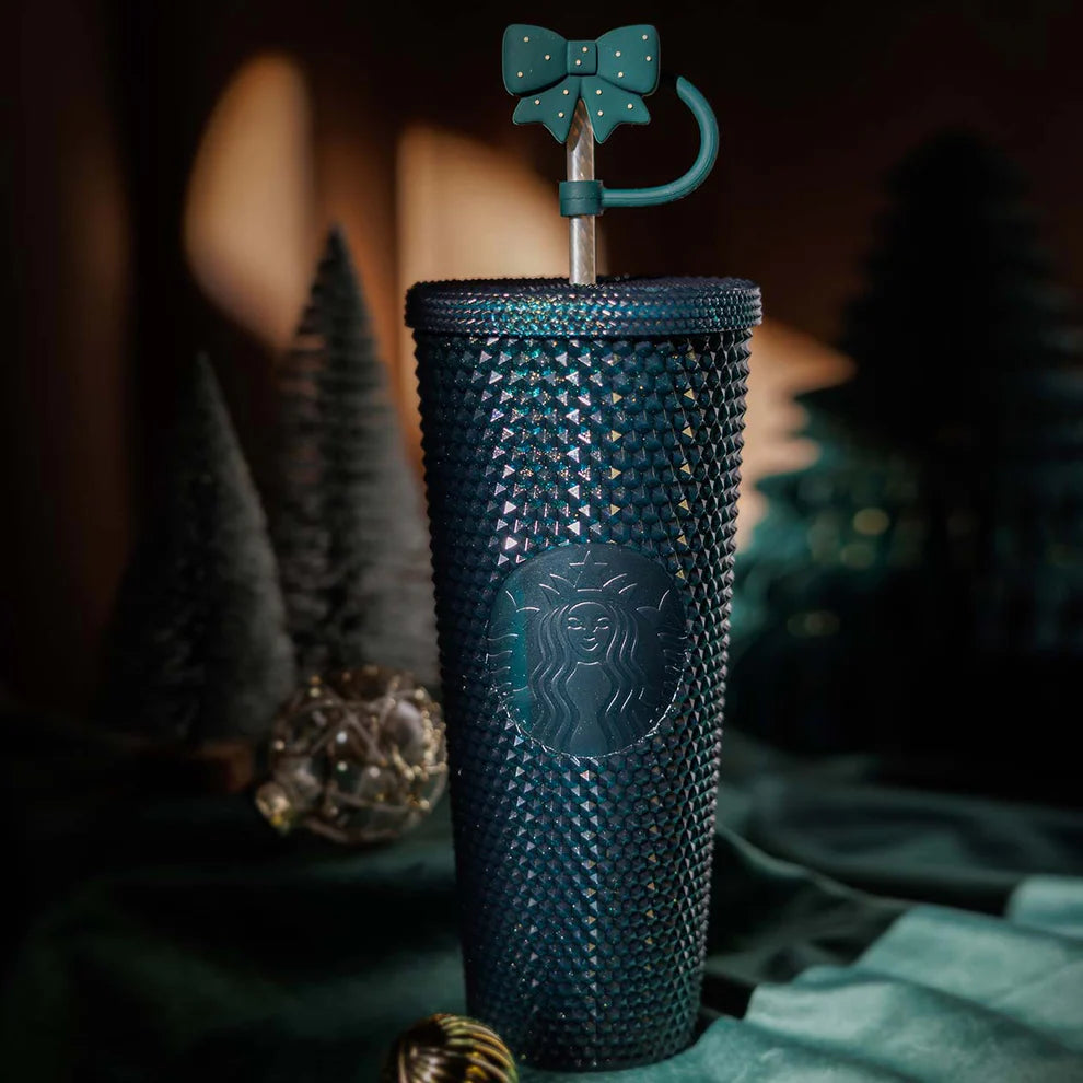 Starbucks Hong Kong - Forest Green with Gold Collection x FOREST GREEN SPARKLE PLASTIC COLD CUP 24OZ