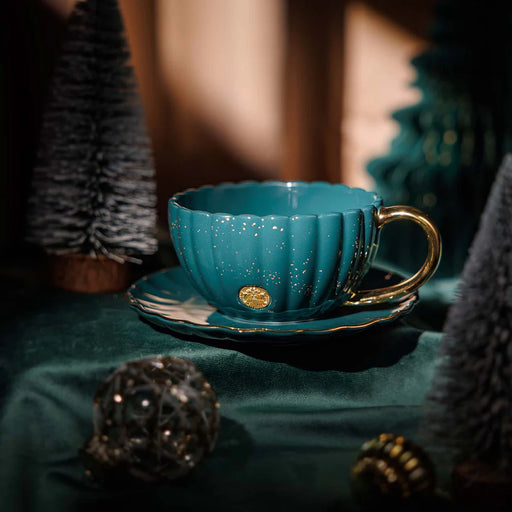 Starbucks Hong Kong - Forest Green with Gold Collection x FOREST GREEN MUG WITH PLATE 10OZ