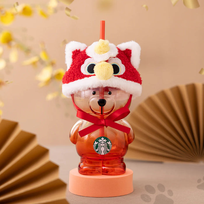 Starbucks Hong Kong- 2026 Meow into A New Year Collection x LITTLE BEAR GLASS 15.5OZ