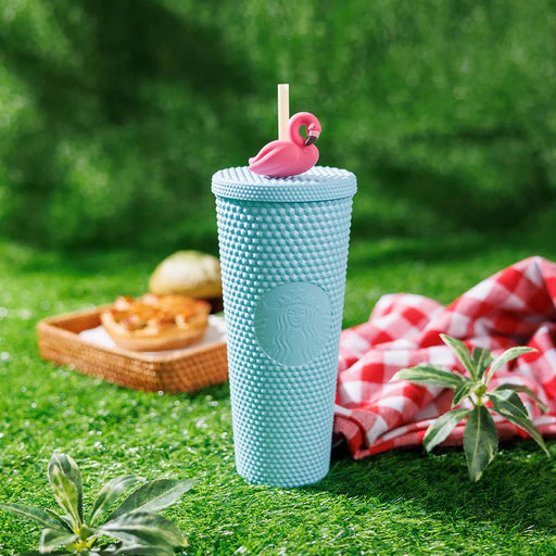 Starbucks Hong Kong - 2026 Taste Like Summer Collection x BLING PLASTIC COLD CUP WITH FLAMINGO TOPPER 24OZ