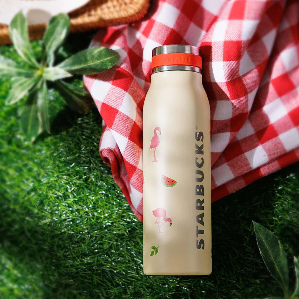 Starbucks Hong Kong - 2026 Taste Like Summer Collection x WATERMELON FLAMINGO STAINLESS STEEL WATER BOTTLE