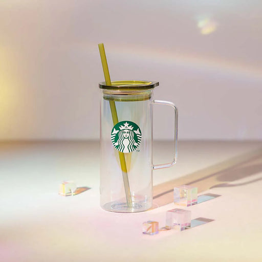Starbucks Hong Kong - 2026 Tropical Whimsy Collection x GLASS MUG WITH STRAW LID 20OZ