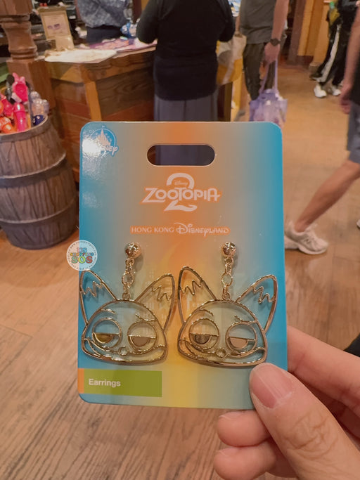 HKDL - Zootopia 2 x Nick Wilde Big Face Earrngs Set