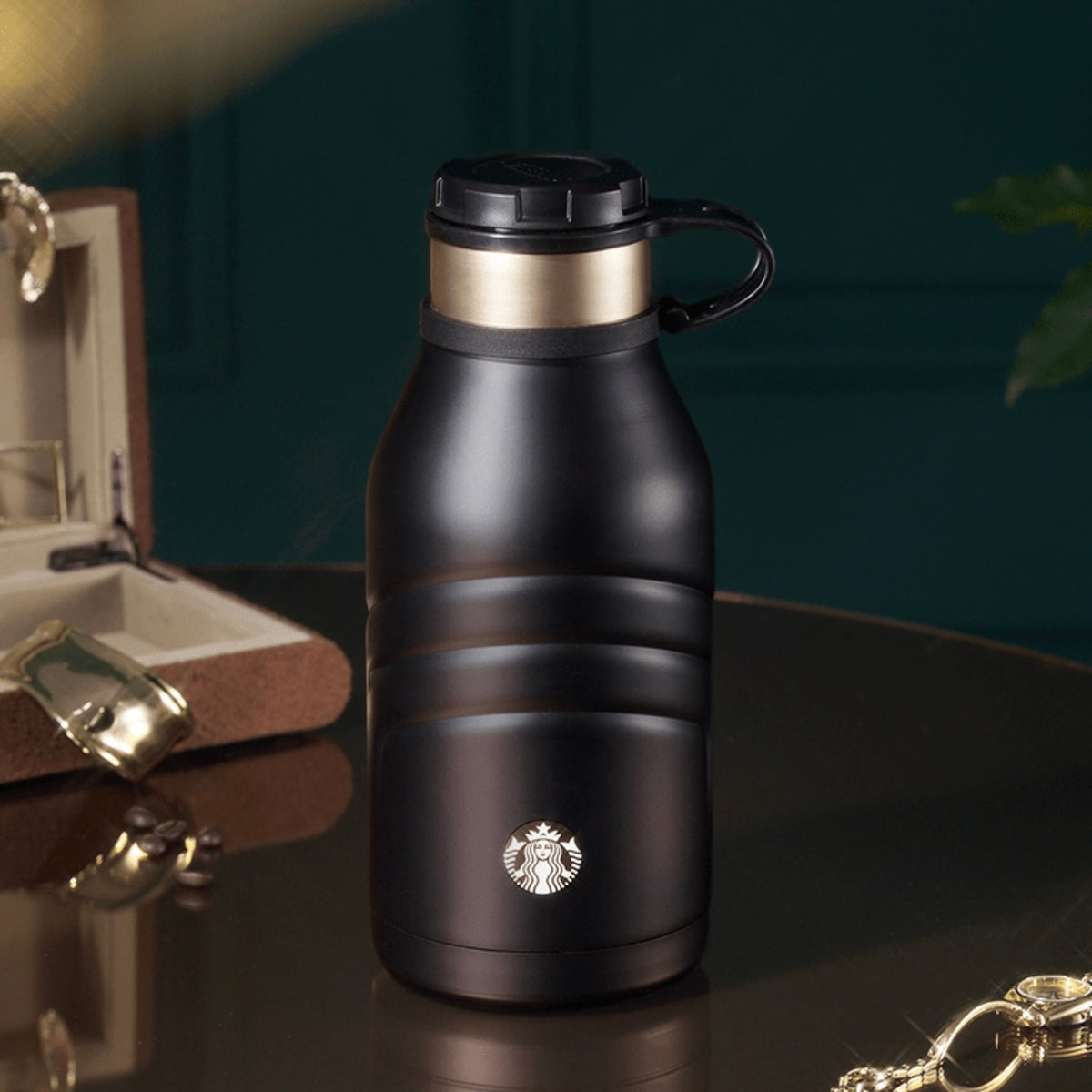 Starbucks China Black & Gold Stainless Steel Thermos w/ Bag – MERMAIDS AND  MOCHA