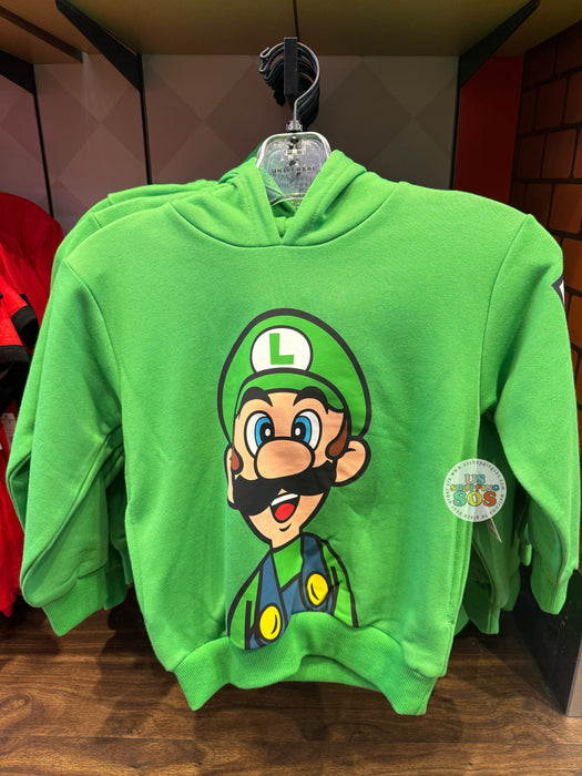 Universal Studios - Super Nintendo World - Luigi Big Face Hoodie Pullover (Youth)